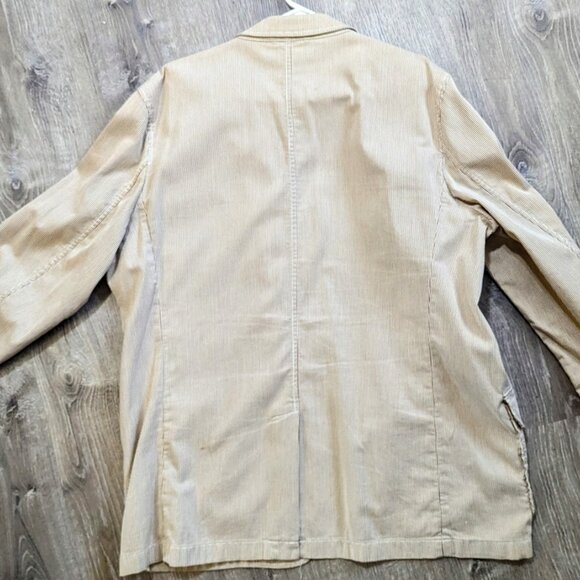 J. Crew Seersucker Suit JAcket Unstructured Sport Coat Blazer red/white size XL - Picture 9 of 11